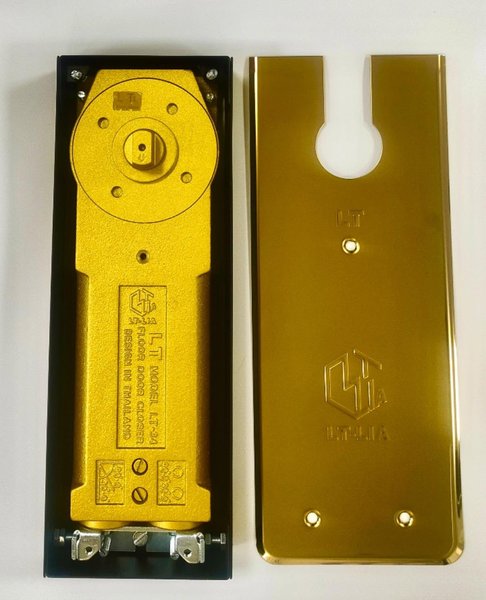 LT-34 Floor Door Closer · Brass